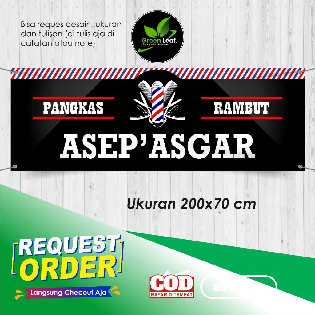 cetak spanduk pangkas rambut