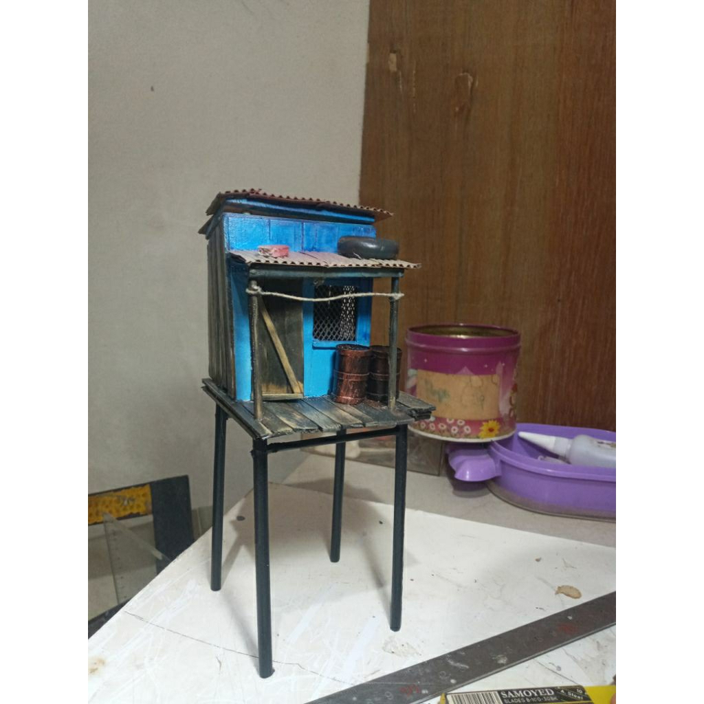 Diorama Rumah Mancing Mini for shallow tank