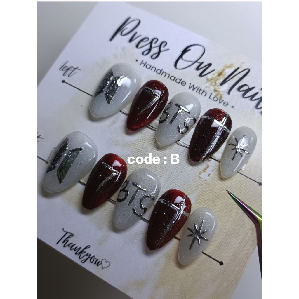 Press on nails BTS