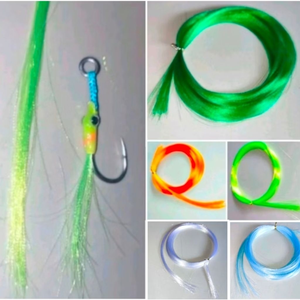 Serat sutra panjang 120cm assist hook, serat kain umpan benang sutra  umpan sutra umpan sabiki umpan