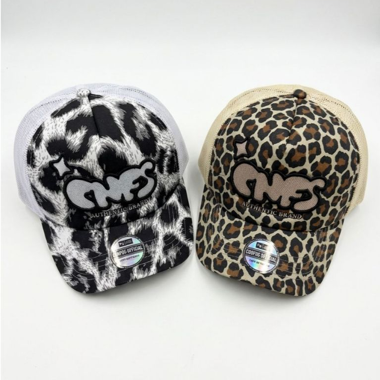 CONFUS - Topi Trucker Motif Leopard Macan Bordir Unisex