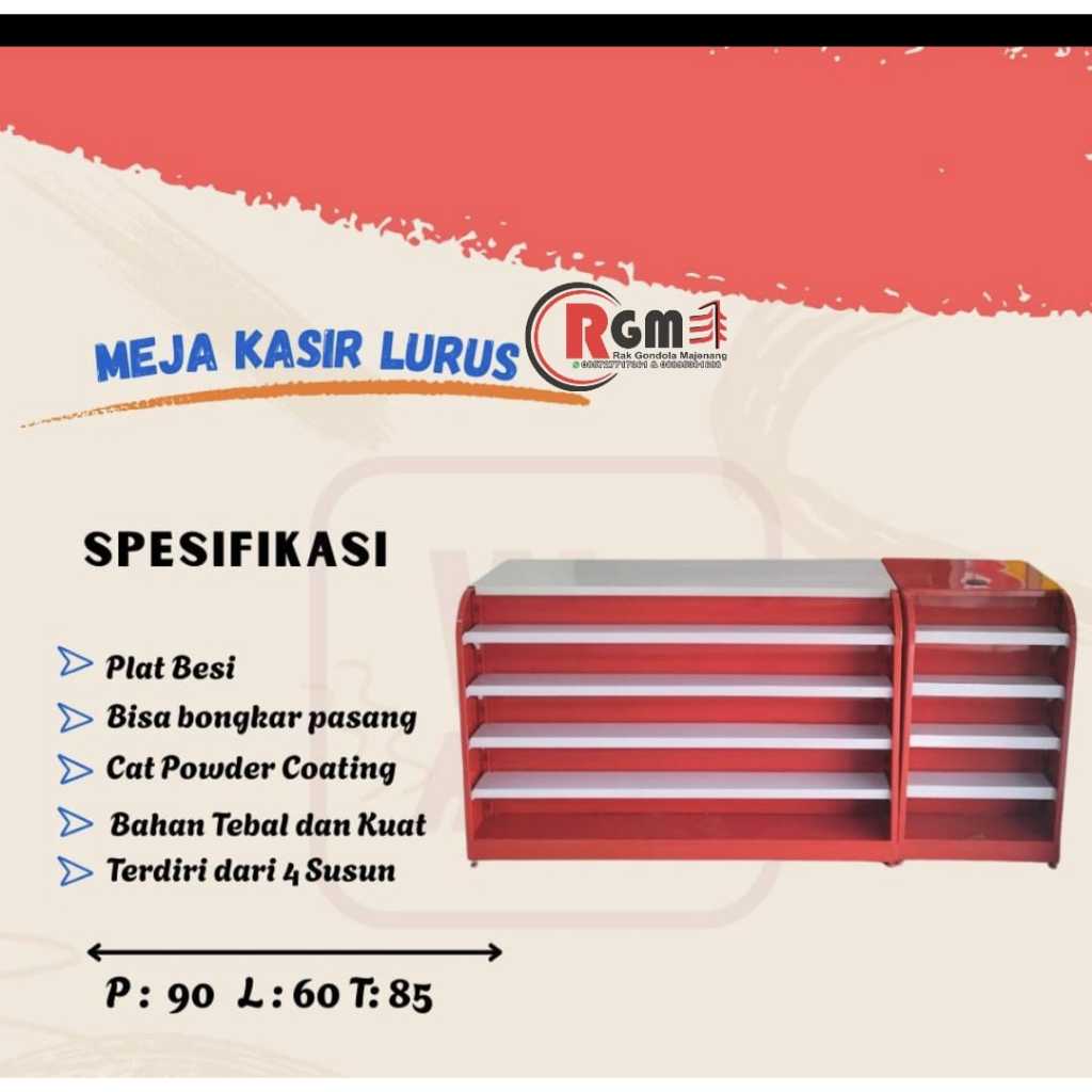 Meja Kasir Minimarket Lurus