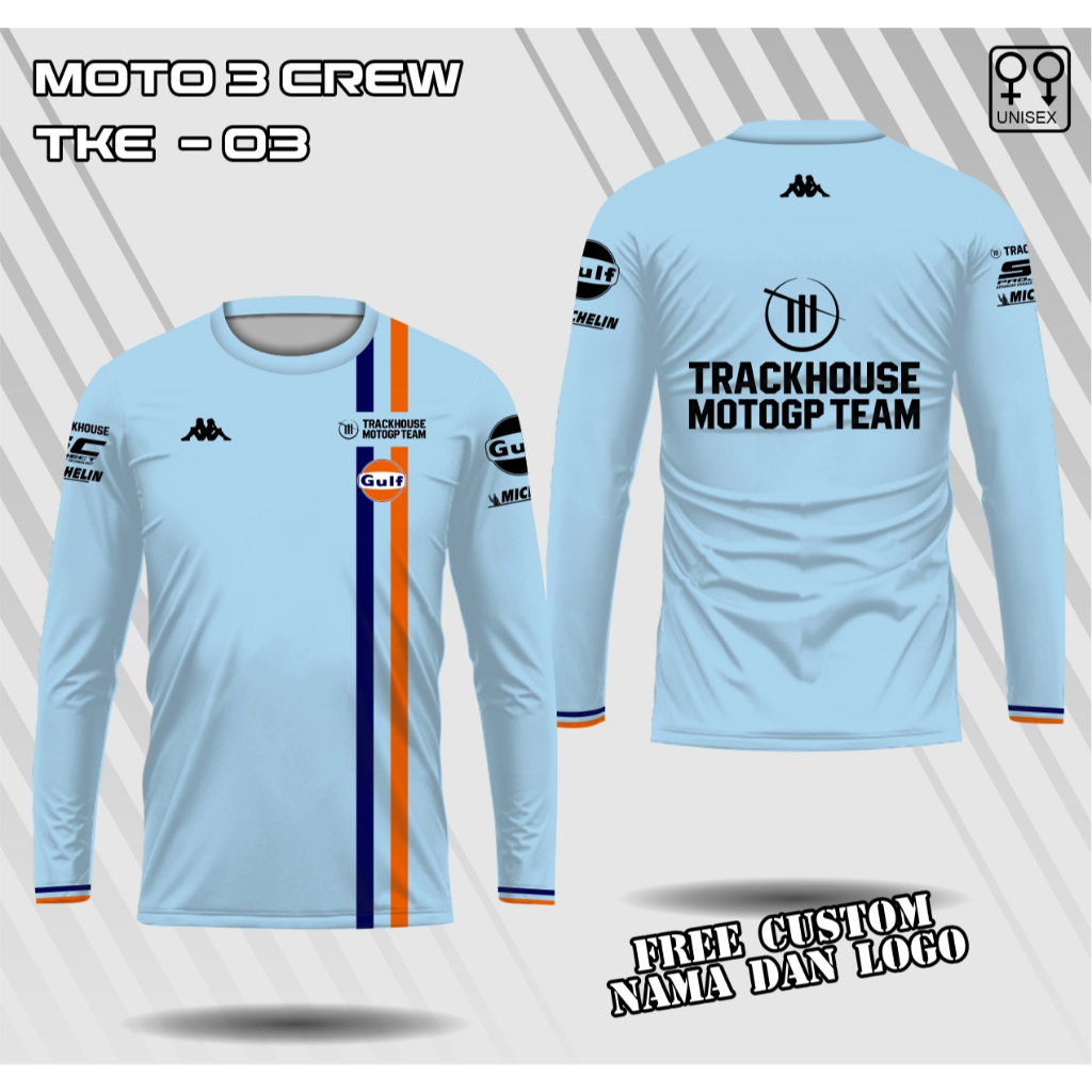 jersey motogp gulf team trackhouse racing lengan panjang baju motogp gulf trackhouse kaos motogp gul