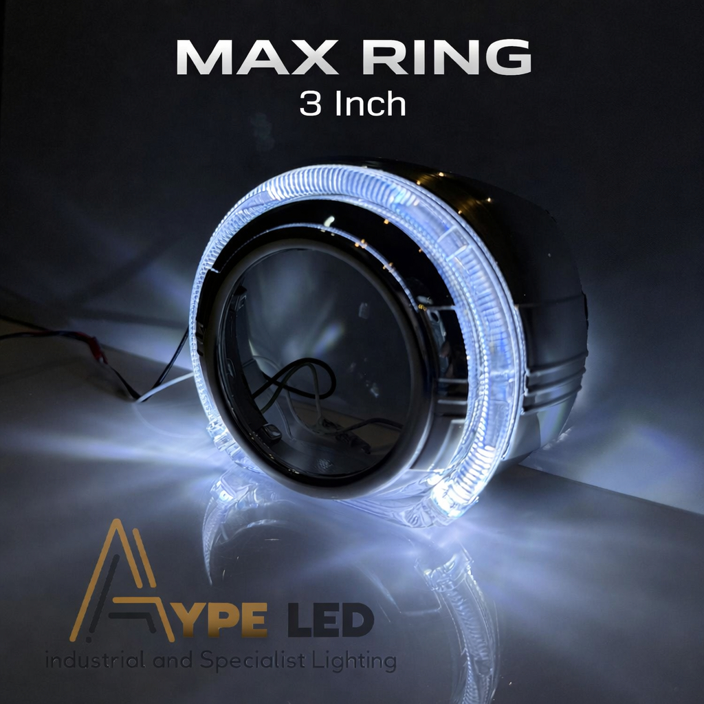 Ring Shroud Biled 3 inchi Max Ring Putih Chrome Ring Biled projector 3 inch PNP