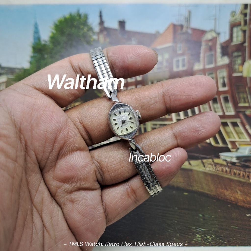 Jam Tangan Waltham Incabloc Lady Manual Winding Full Original