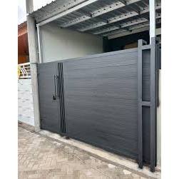 pagar rumah serat kayu grc mininmalis