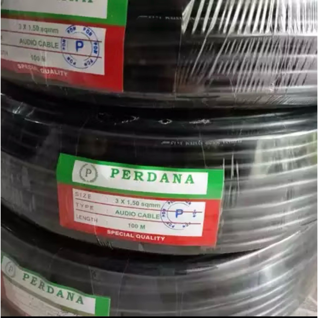 Perdana Kabel Listrik Serabut NYYHY 3 x 1.5 / 3x1.5 mm Hitam 100m Rol