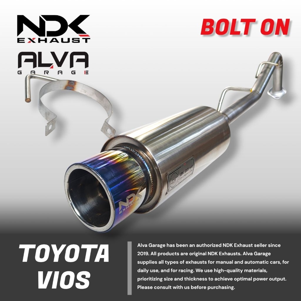 KNALPOT VIOS GEN 2 BOLT ON MUFFLER DK03V4 BASS ADEM KNALPOT RACING VIOS GEN 2 VIOS GEN 3 MERK NDK EX