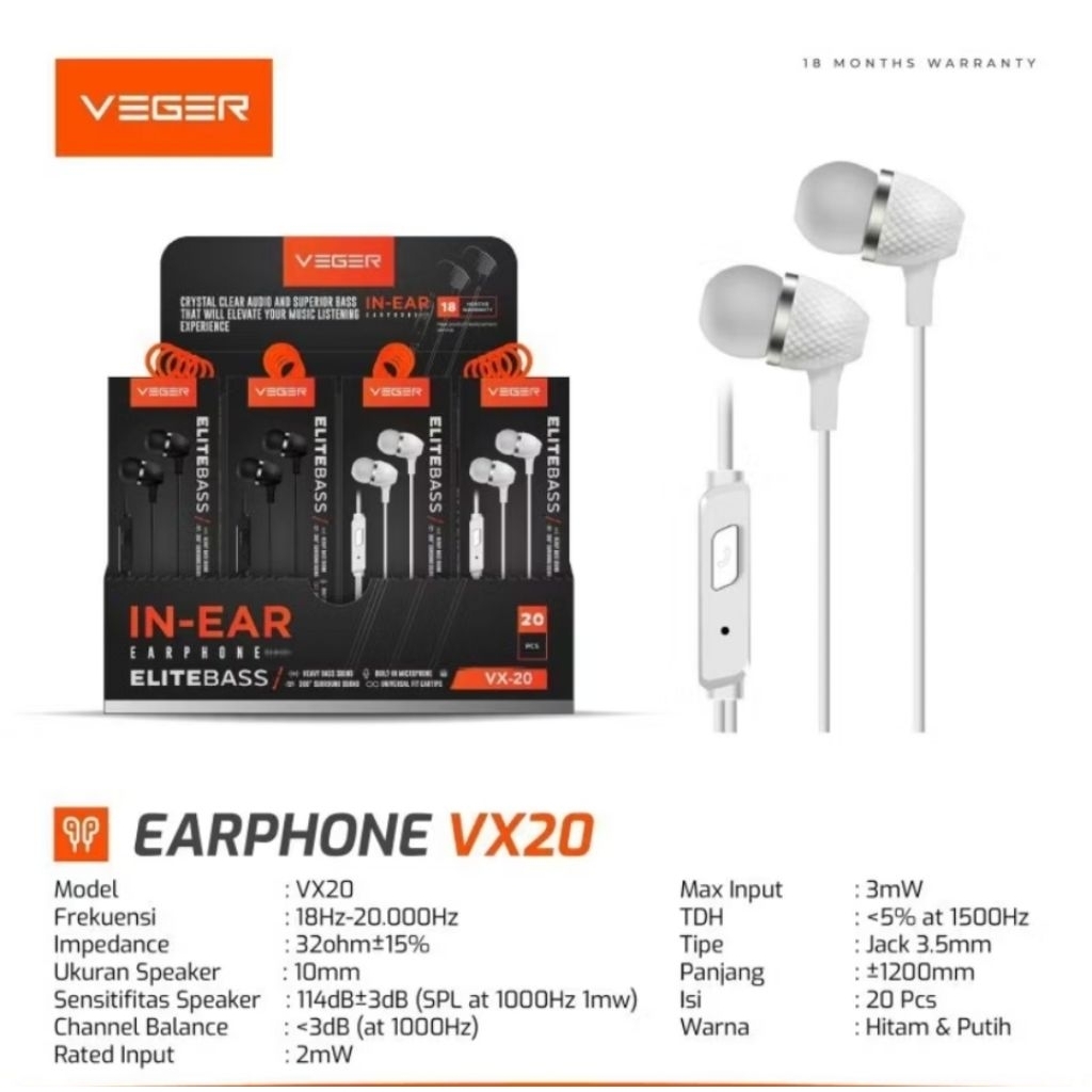 HEADSET VEGER VX20