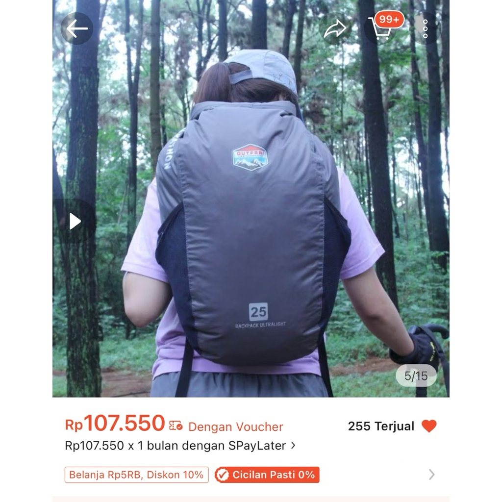 DAYPACK ULTRALIGHT WATERPROOF BARU BEKAS ENDORSE