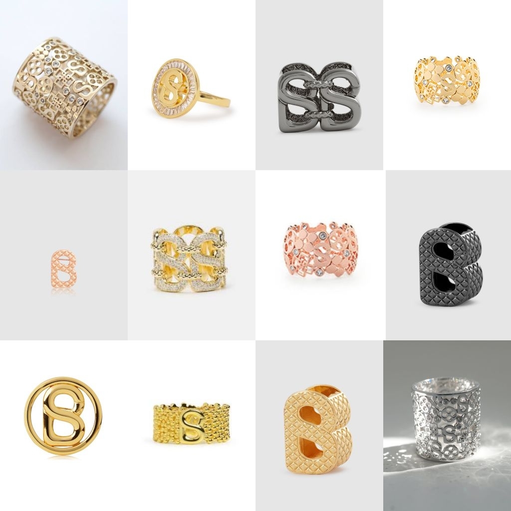 [New] Button_scarves Pin & Ring Brooch Deux, Lavish ring brooch, Monogram Craved, Ivy ring brooch, W