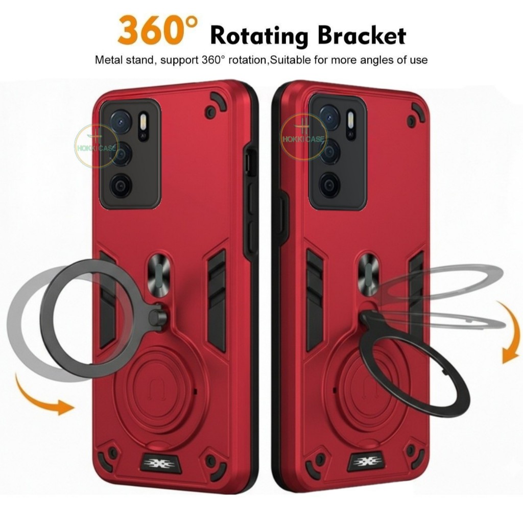 Casing Hp OPPO A16 Case Magnetic Holder Ring Pro Camera