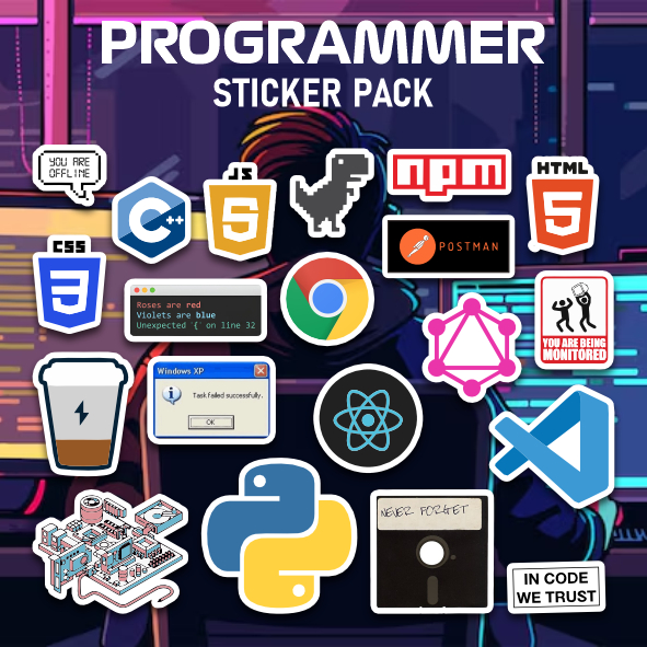 20pcs Sticker PROGRAMMER Sticker Tumbler | Vinyl Laminasi