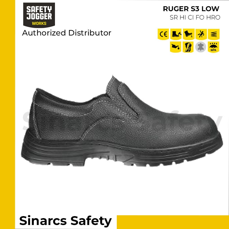 Jogger RUGER S3 Low Sepatu Safety - Black / Hitam