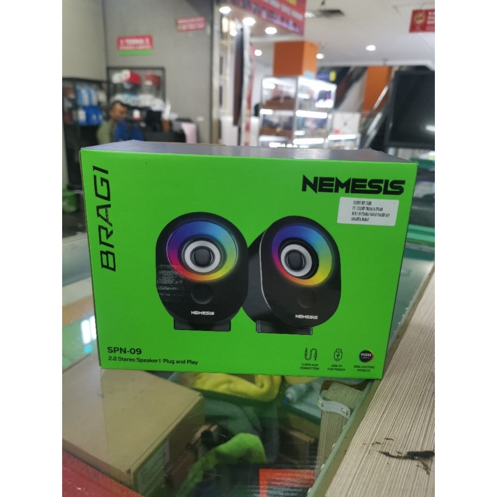 Speaker NYK Nemesis Bragi SPN-09 USB Connection RGB Lighting Plug and Play