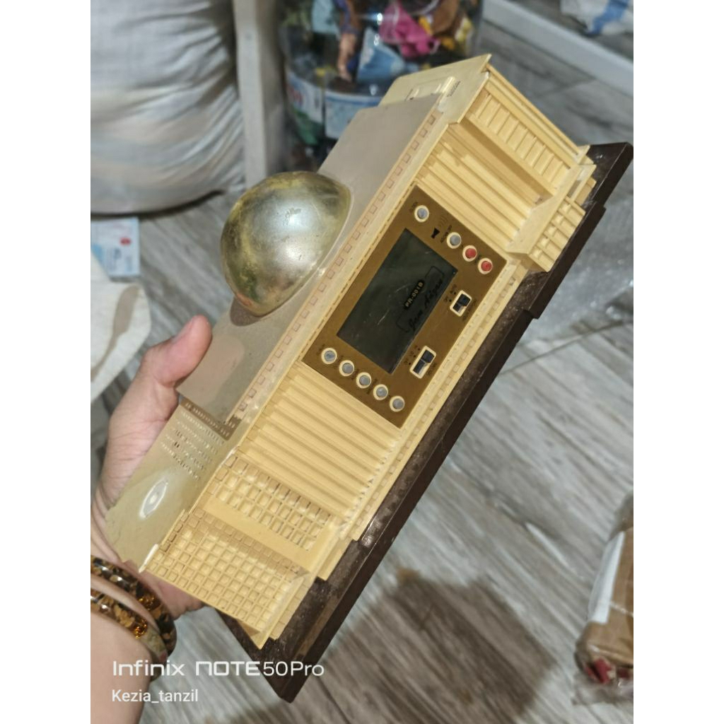 JAM ADZAN DIGITAL PR 001B MINIATUR MASJID ISTIQLAL JAKARTA ELEKTRIK OFF NO TEST HANYA PAJANGAN KOLEK