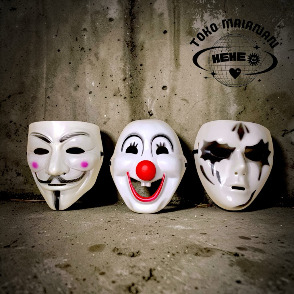 Topeng Anonymous || Topeng Hacker Anonymous || Topeng Badut Seram || Vendeta Anonimous Mask