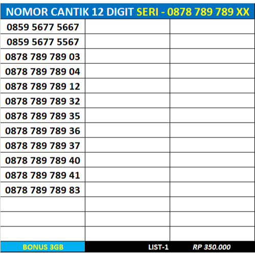 Kartu Perdana XL Nomor Cantik XL 4G Suport 5G Kartu segel