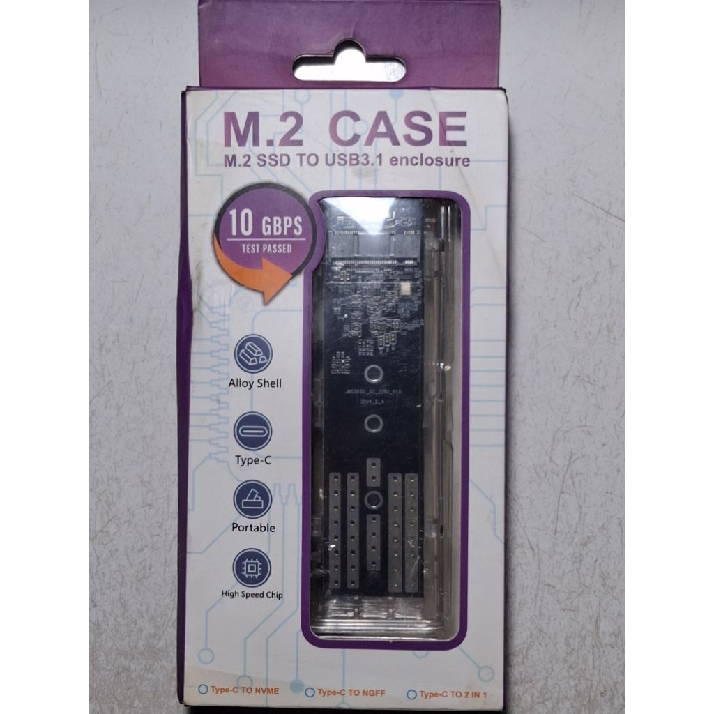 Casing M2 SSD To USB 3.1 Enclosure