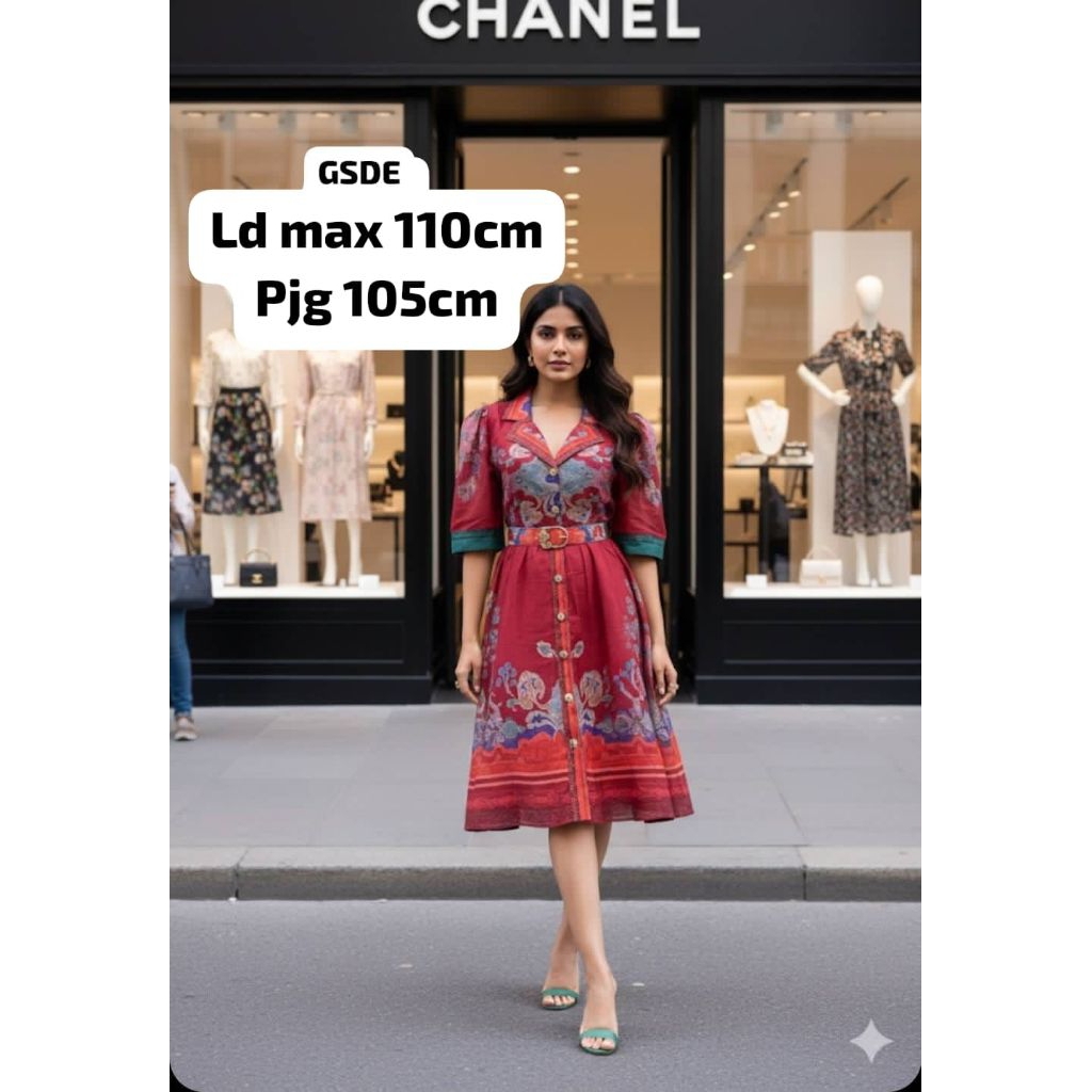 DRESS KANCING DEPAN SIFON BANGKOK MISSBELL BY GOSSIP