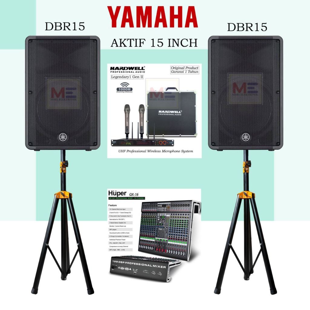 Paket Sound System full set  Speaker Aktif 15 Inch Yamaha DBR15 Original