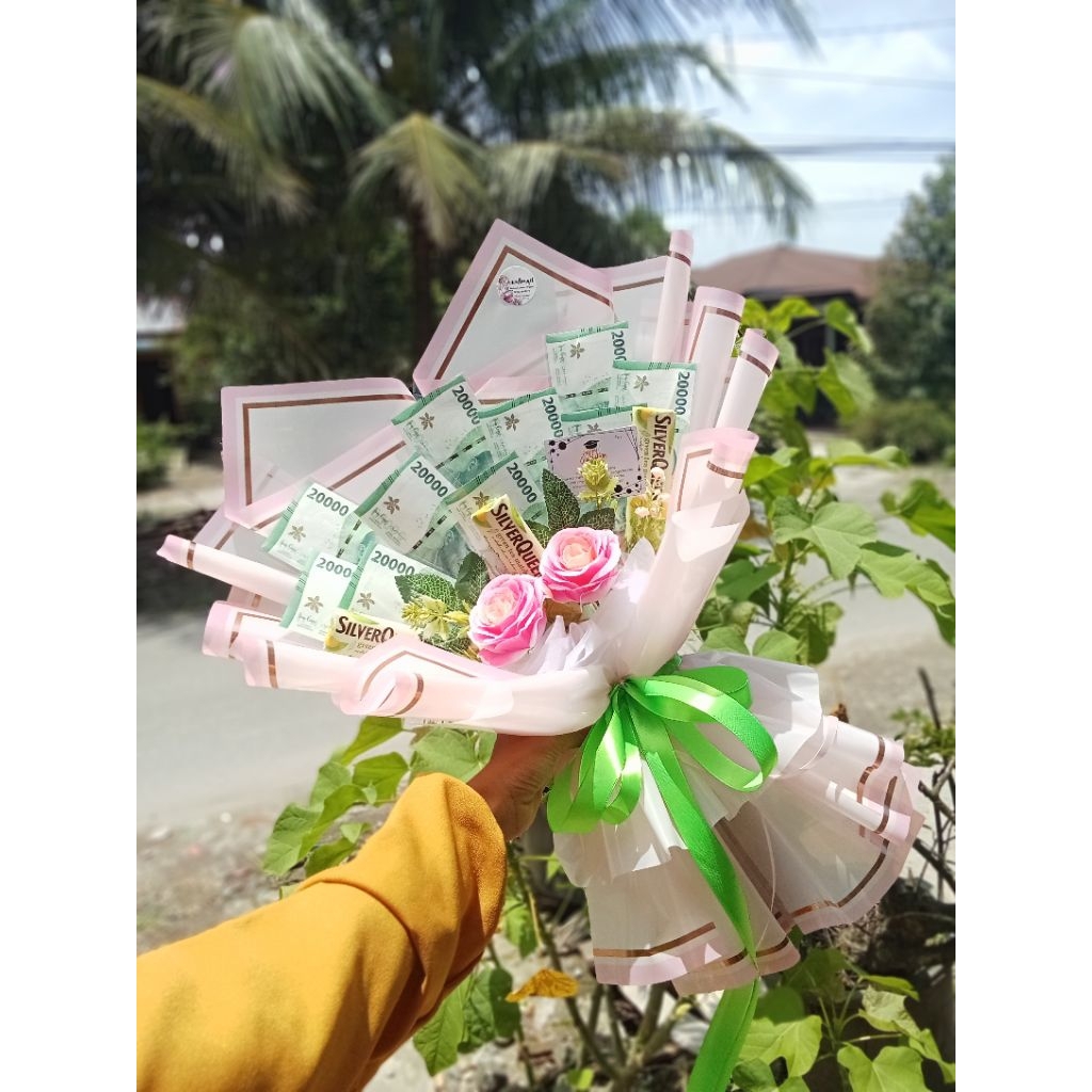 Kerangka buket uang 10lembar