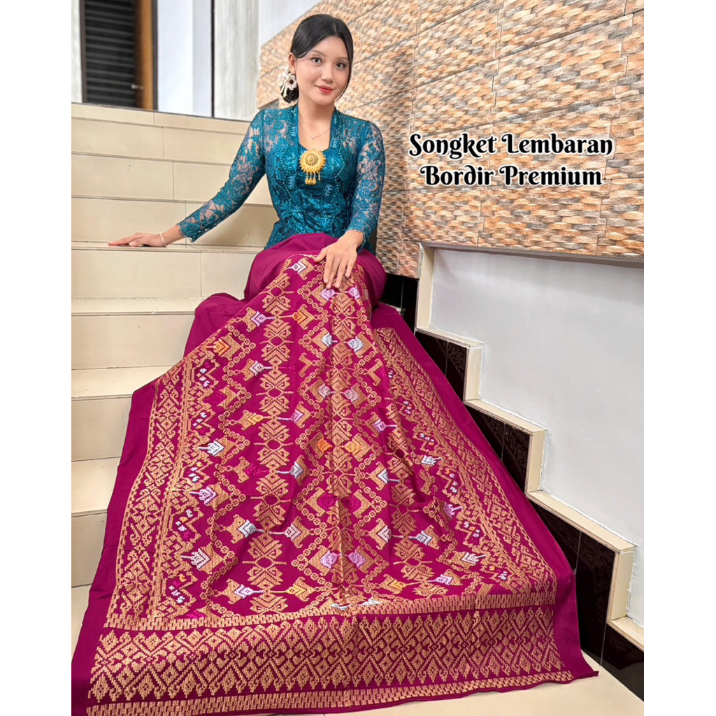 kamen songket bordiran / kamen bordiran songket premium / kamen premium songket bordiran / kamen son