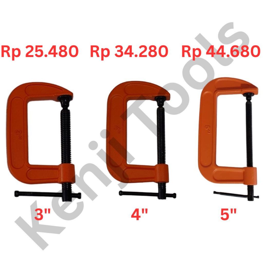 Klem C 3" Inch 4" Inch 5" Inch Klem G Penjepit Catok Kayu Serbaguna Kualitas Premium