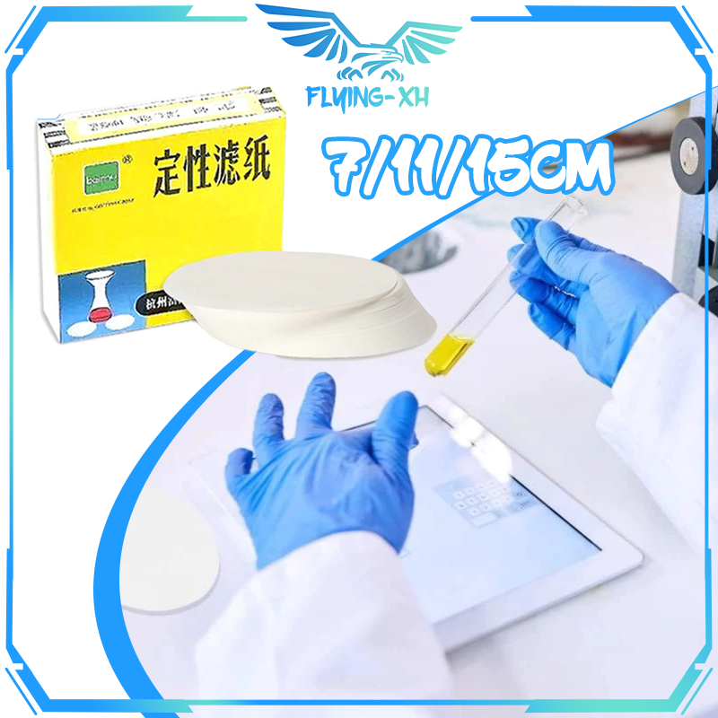 Kertas Saring Bulat 100pcs Filter Paper Laboratorium 7/11cm Membran Filter Larutan Kertas Saring Kim