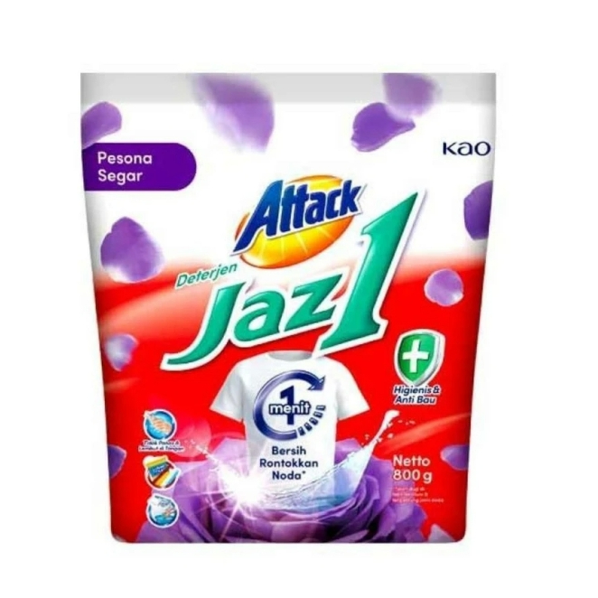 Detergen Bubuk Attack Jazz One 800 gr - Pesona Segar
