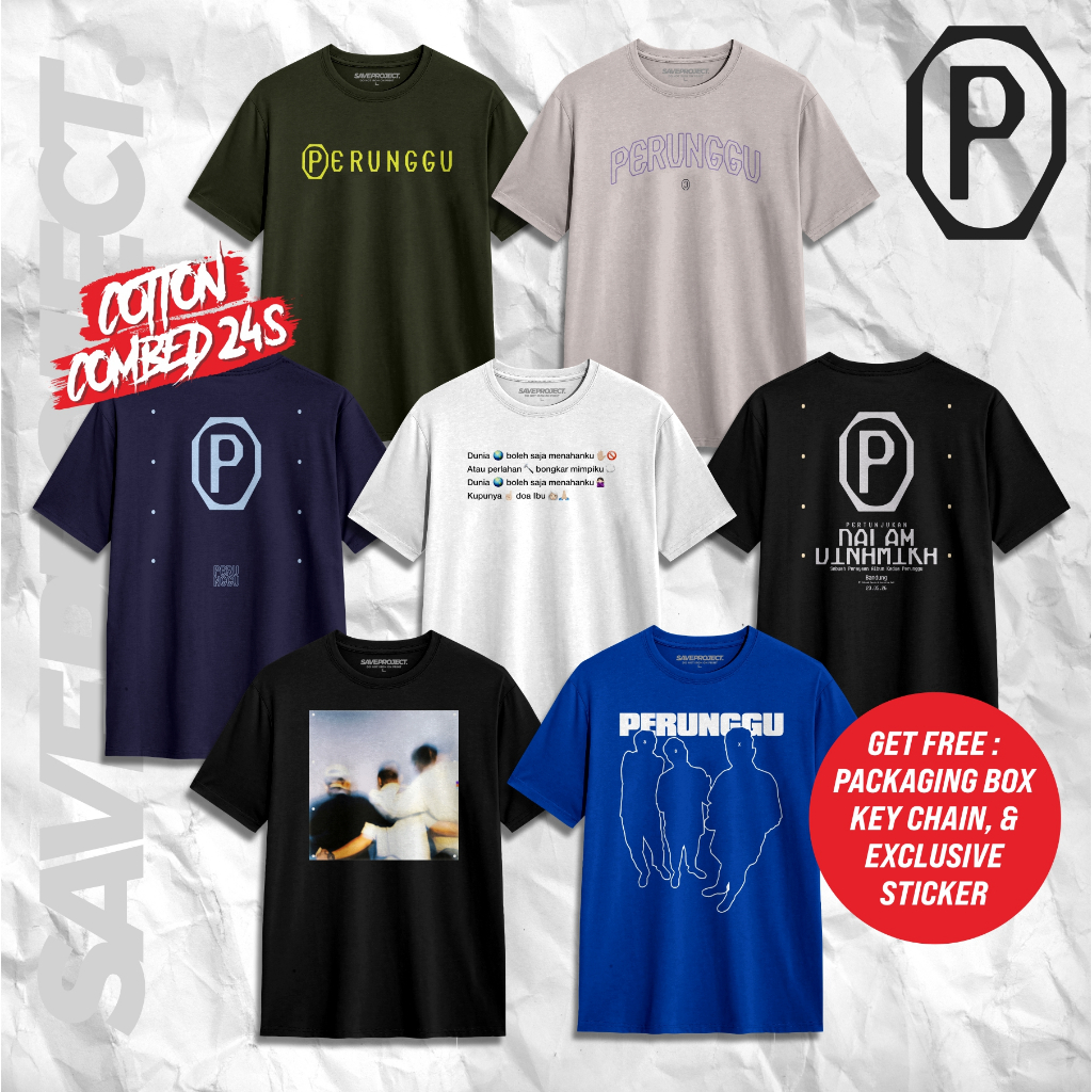 SAVE. Project | Merchandise Kaos Perunggu "Series 3" | Kaos Perunggu | Perunggu Merch | Kaos Band