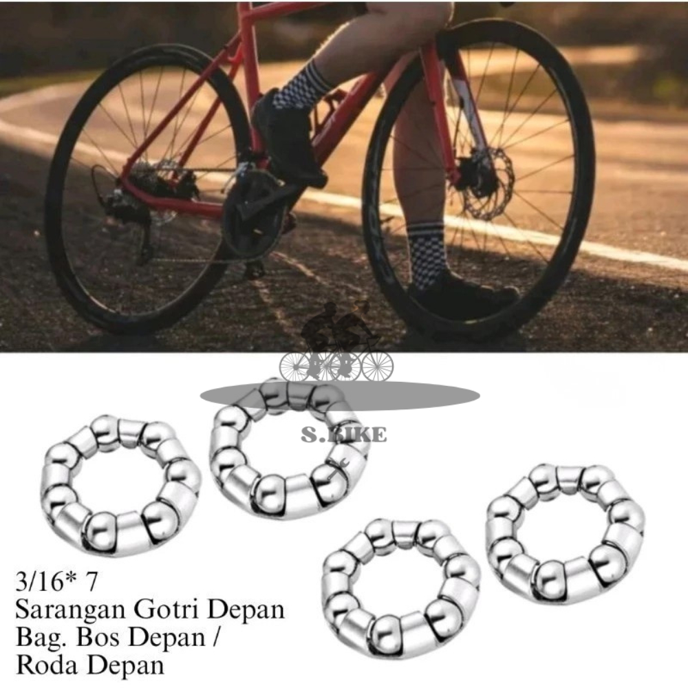 [ S.BIKE ] Gotri 3/16 x 7 Sarangan Gotri Pelor Hub Depan Sepeda BMX Mini MTB Fixie Roadbike