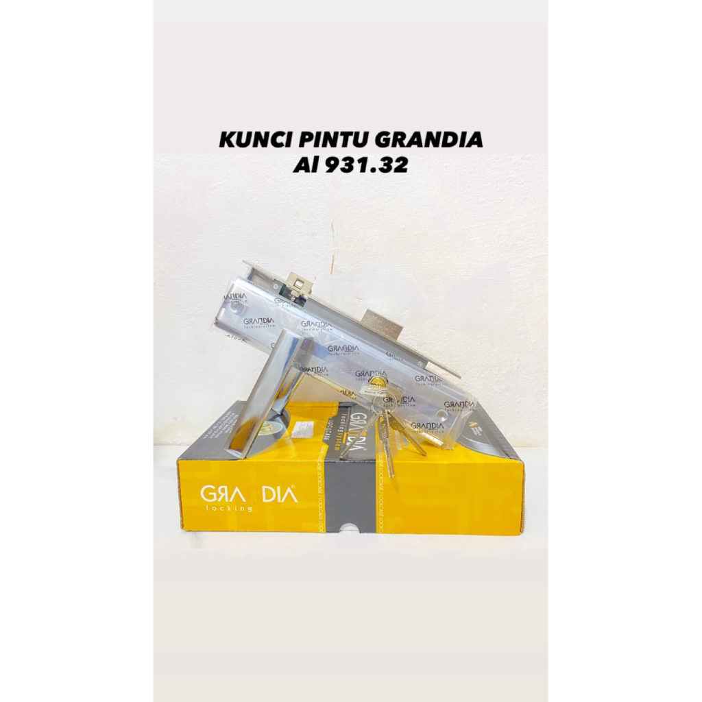 Handle Gagang Kunci Pintu GRANDIA Kunci Pintu Rumah Set Kunci Premium