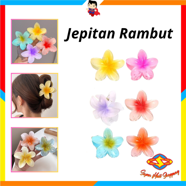 SMS Jepitan Rambut Model Cantik Karakter Bunga Kamboja Hair Clip Bunga Bali Aksesori Rambut Wanita J