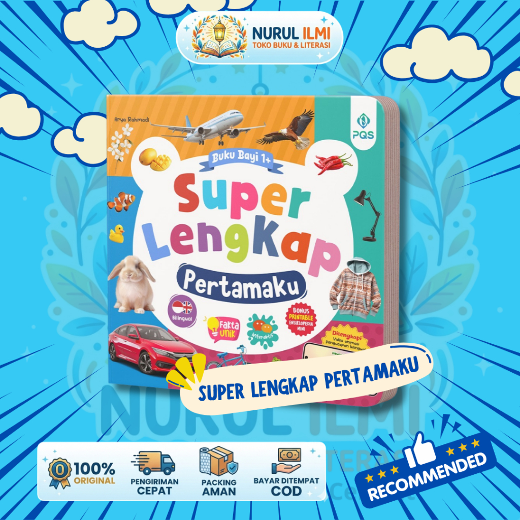 BUKU ANAK PINTAR Buku Super Lengkap Pertamaku BOARDBOOK TEBAL– Edukasi Anak 1-5 Tahun