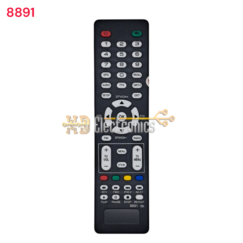 Remot Remote Mesin Tv Tabung DIGITAL 8891 AOYAMA WCOM RAYDEN WANSONIC