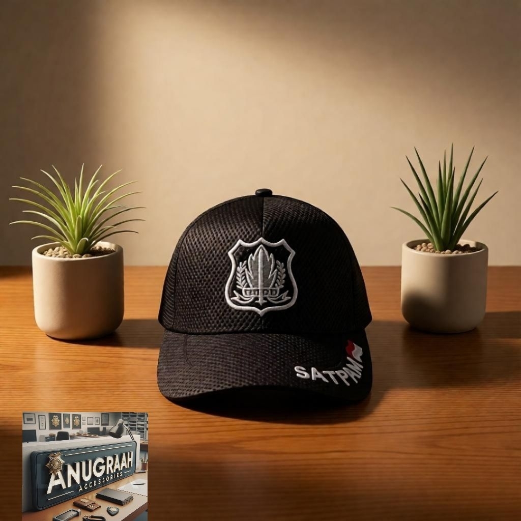 topi satpam coklat  topi satpam terbaru coklat