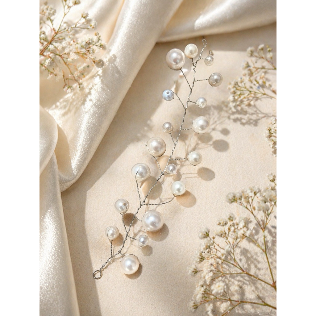 headpiece hijab mutiara hiasan rambut