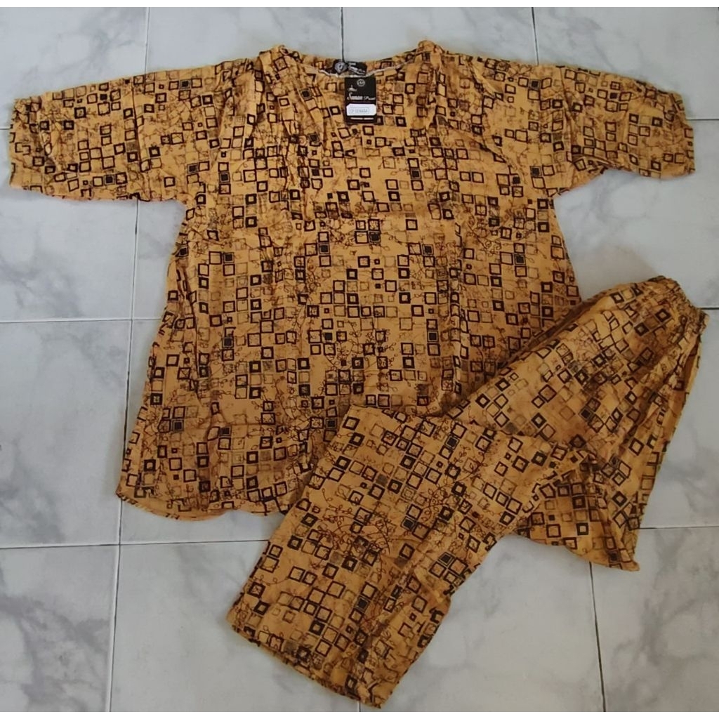 Batik Sunan Print Cp. Dewasa Lengan 3/4 Celana Panjang