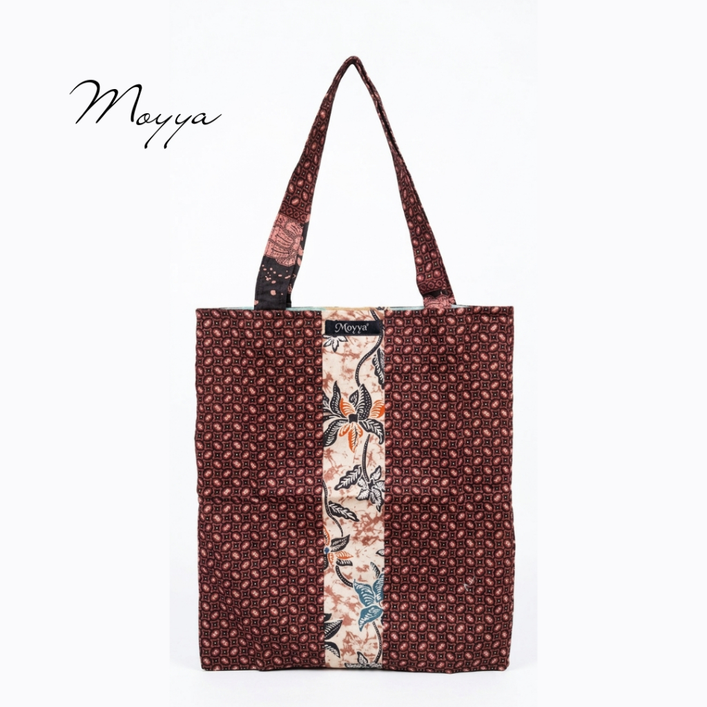 Moyya Tas Tote Bag Batik Eksklusif | Tas Wanita Motif Batik Unik | Kain Batik Asli Handmade