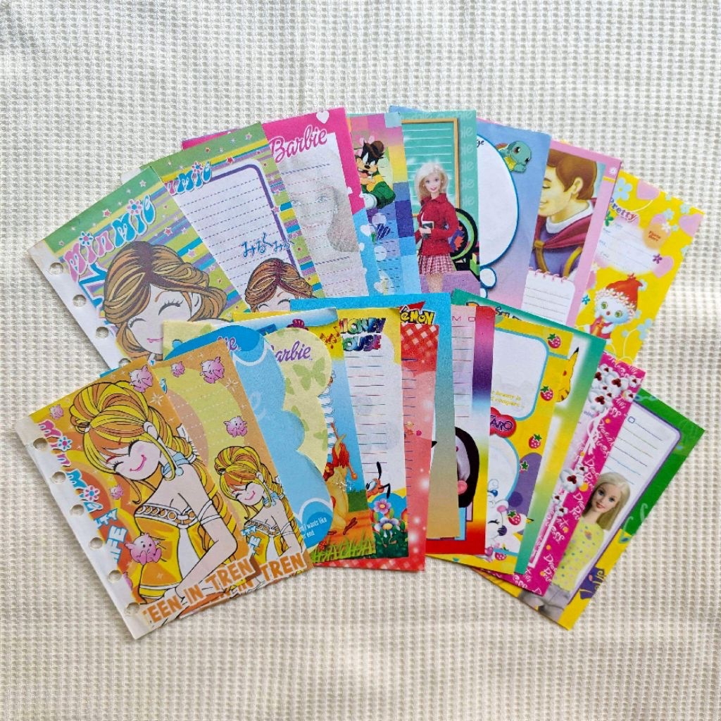 (HARGA PER LEMBAR) Kertas Binder Kecil Non Harvest / Kertas Orji / Kertas Binder A7 - Mix Vol. 3