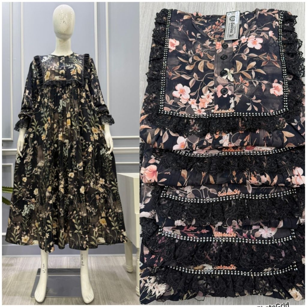 MIDI dress by  salvina.ys katun renda