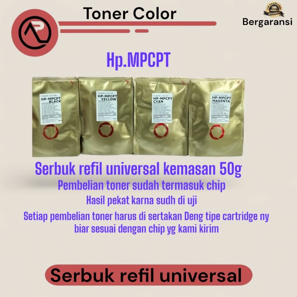 serbuk repil kemasan 50gram universal pembelian toner sudah termasuk chip