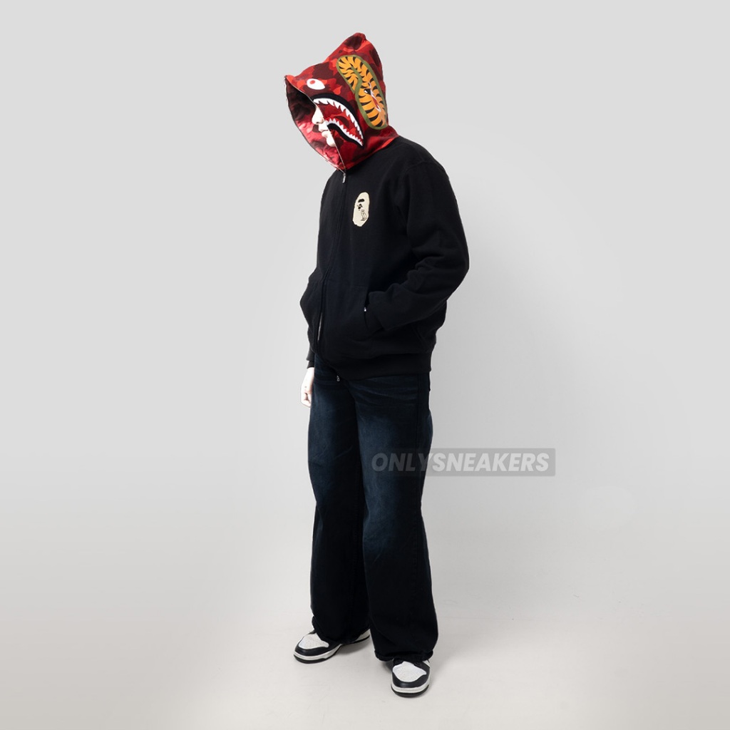 BAPE X OVO SHARK FULL ZIP HOODIE BLACK