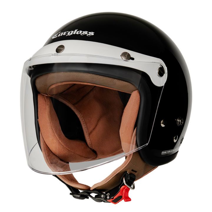 Helm Cargloss CFH Hijab Deep Black Hitam Metalic Original Half Face SNI
