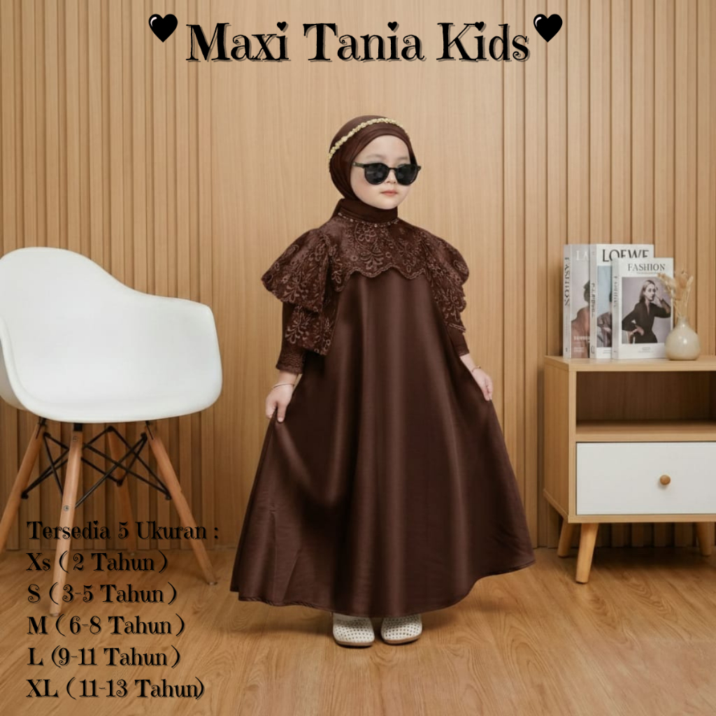 Gamis Anak Maxi Tania Pakaian Muslim Anak Perempuan Dan Remaja Abg Model Terbaru Kekinian Viral 2-13