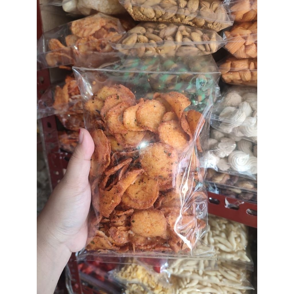 Jajan kiloan molreng (cimol goreng) pedas 200gr