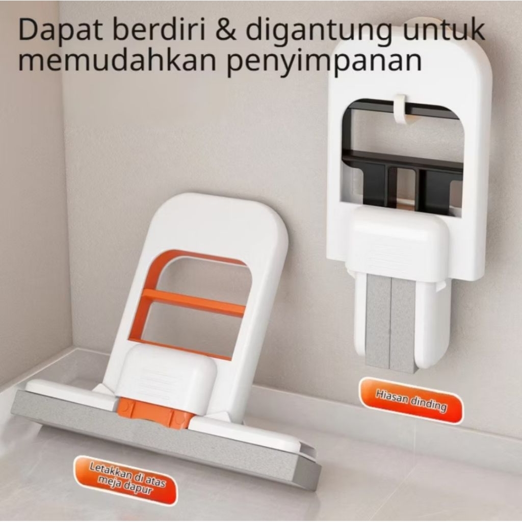 NEWIMini Sponge Mop Portable/ Alat Pel Multifungsi/Pel Mini Lipat Alat+Sponge