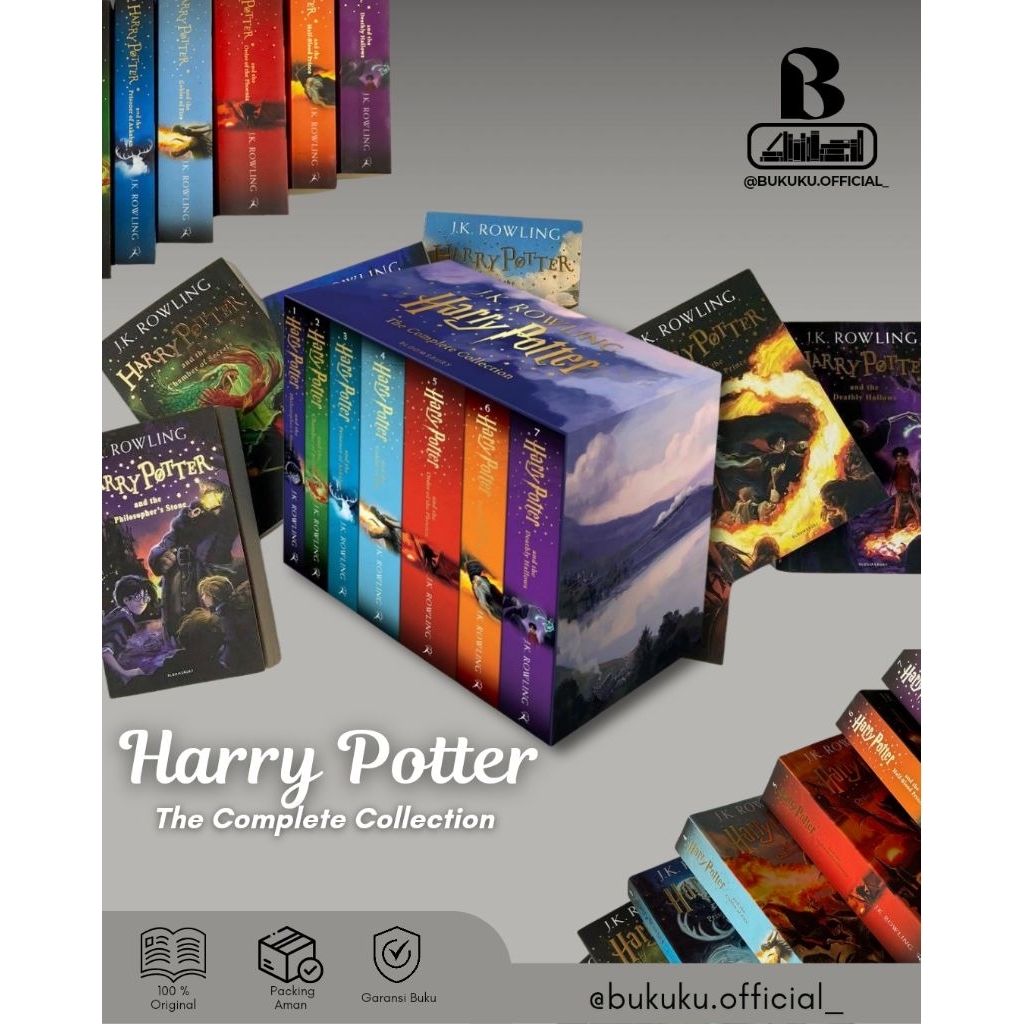 Novel Harry Potter Complete Fullset Jilid I - VII (English)