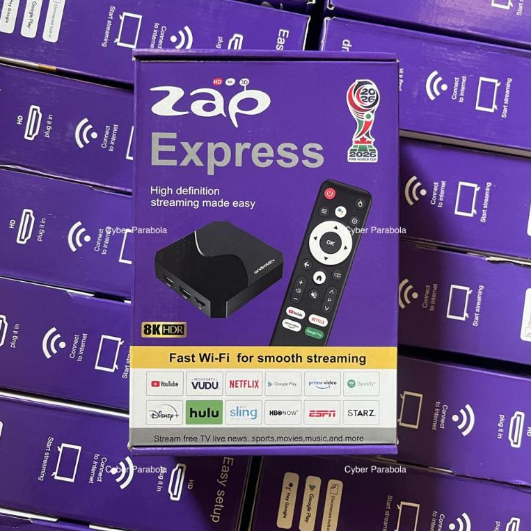 TV Box Android ZAP 2026 Express 8K HDR | Smart TV Box WiFi 5G | Support YouTube Netflix | STB Androi